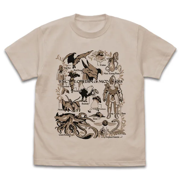 Delicious in Dungeon Encyclopedia of Monsters T-shirt /SAND BEIGE-L