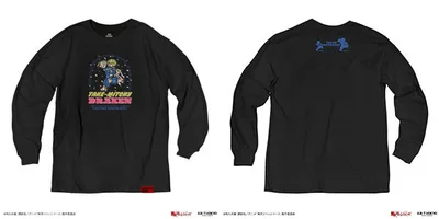 TV Anime "Tokyo Revengers" Tenjiku Arc Scene Illustration Long Sleeve T-shirt 2 (Take-mitchy & Draken) Black XXL