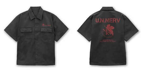 EVANGELION NERV Work Shirt /GRAY-M