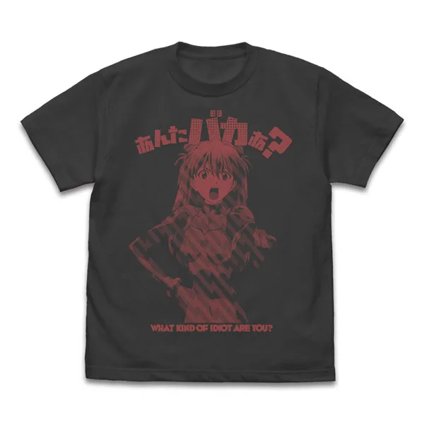 EVANGELION Asuka "Are you an Idiot?" T-shirt /SUMI-XL
