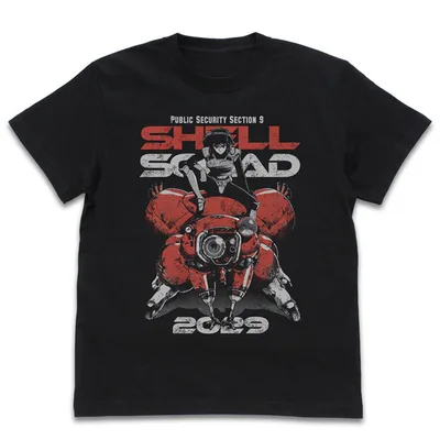 Ghost in the Shell TGITS Motoko & Fuchikoma T-shirt /BLACK-L