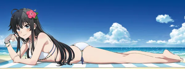 My Teen Romantic Comedy SNAFU. Completion New Illustration Bench Sheet Cushion Yukino Yukinoshita (Swimsuit Ver.)