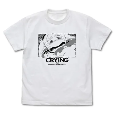 Frieren: Beyond Journey's End Crying Frieren T-shirt /WHITE-L
