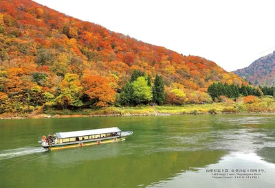 Jigsaw Puzzle Series Cities of Japan 22 Fall Foliage Cruse, Mogamigawa River Mogami District, YAMAGATA PREF. 300pcs (300-884)