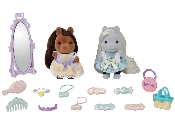 Sylvanian Families Fu-17 Fashionable Pony Friends Set