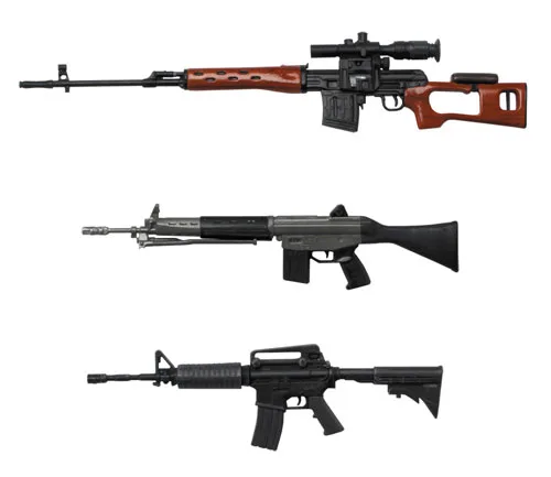 1/12 Realistic Weapon Series - Realistic Rifle Plastic Model (3 Types)