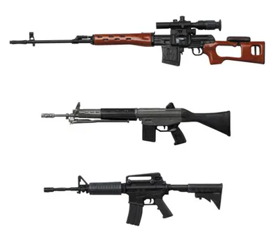 1/12 Realistic Weapon Series - Realistic Rifle Plastic Model (3 Types)