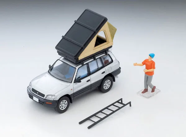 Tomica Limited Vintage NEO LV-N354c Toyota RAV4J V (Silver) w/Tent, Figure