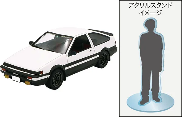 1/24 Initial D Series No.1 EX-1 Trueno Early รุ่น 1600GT APEXAE86 Takumi Fujiwara Special Edition (พร้อมขาตั้งอะคริลิคตัวอักษร)