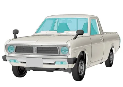 1/32 Datsun Sunny Truck (B121) Mid Production Model Short Body (White) Plastic Model