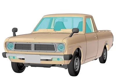 1/32 Datsun Sunny Truck (B121) Mid Production Model Short Body (Beige) Plastic Model
