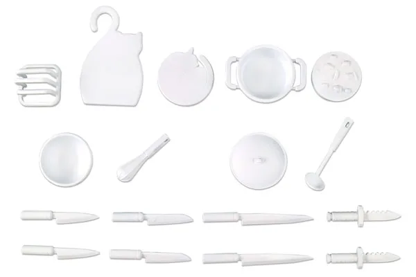 Cuisine Set 01 White 1/12 Plastic Model