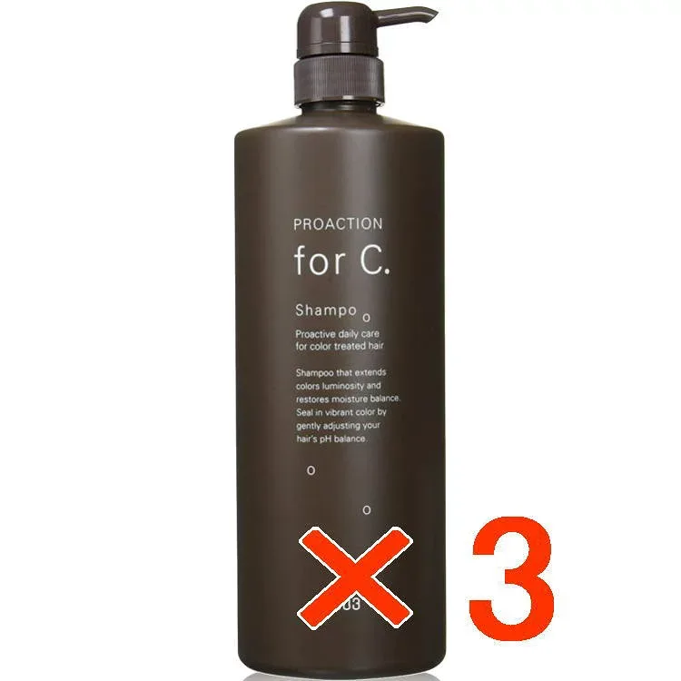 ●【送料無料】 ナンバースリー 003 / forC. / プロアクション フォーシー シャンプー 1000ml ポンプ 【3個】