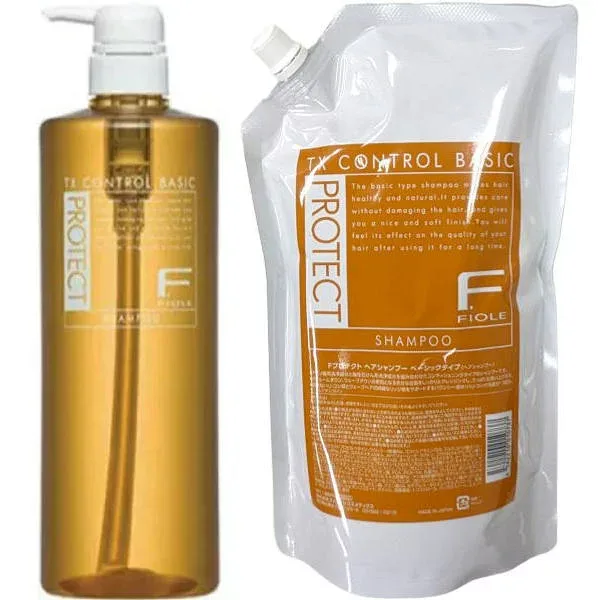 ●【送料無料】 フィヨーレ FIOLE / Fプロテクト 【 ベーシック シャンプー 】 シャンプー 1000ml ポンプ リフィル セット