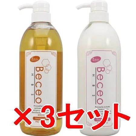●【送料無料】 パイモア π more / Beceo HBS ( ベセオエイチビーエス ) シャンプー 800mL & トリートメント 800g 3セット