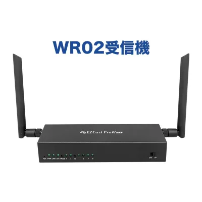 EZCast ProAV ワイヤレスモデル WR02受信機 会議室におすすめ 1対多数 複数のモニターへ同時映像出力 Wi-Fi ワイヤレスミラーリング ワイヤレスディスプレイ 画面共有 マルチキャスト ワイヤレスプレゼンテーション HDMI送信機
