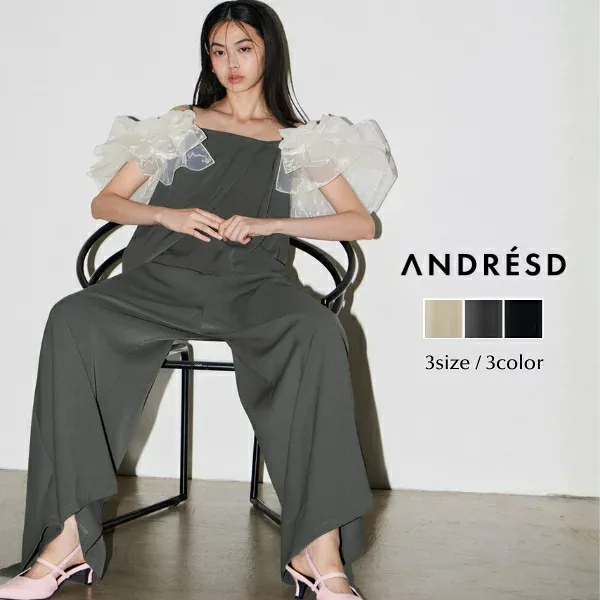 【公式】 ANDRESD アンドレスド 【 Frill Wrap All In One 】 結婚式 ドレス ワンピース 結婚式ワンピース オケージョンドレス パーティードレス フォーマルドレス 二次会 二次会ドレス 披露宴 オールインワン オールインワンドレス フリル フリルドレス