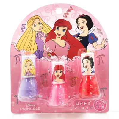 ディズニープリンセス はがせるマニキュア 3本セット A キッズコスメ 021255