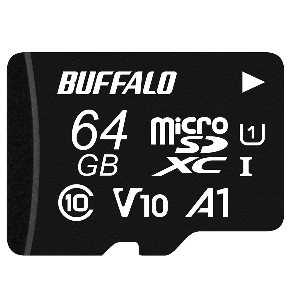 バッファロー microSD 64GB 100MB/s UHS-1 U1 microSDXC【 Nintendo Switch 対応 】V10 A1 IPX7 Full HD RMSD-064U11HA/N