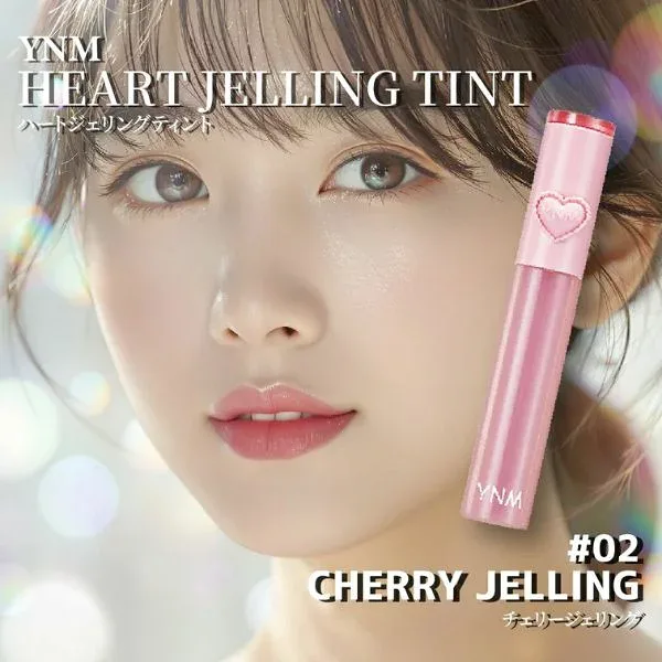 YNM ハートジェリングティント 02 チェリージェリング 韓国コスメ リップティント ピンクリップ ツヤリップ ジェリーティント シリコンブラシ付き 高発色 落ちにくい 保湿 リップメイク 韓国メイク デイリー メイクアップ プレゼント ギフト コスメ 送料無料