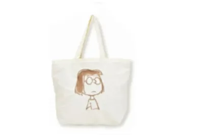 スヌーピー SNOOPY トートバッグオフホワイト 白 マーシー ウッドストック ピーナッツ かばん カバン 鞄 トート 収納 お出かけ アウトドア 雑貨 グッズ かわいい