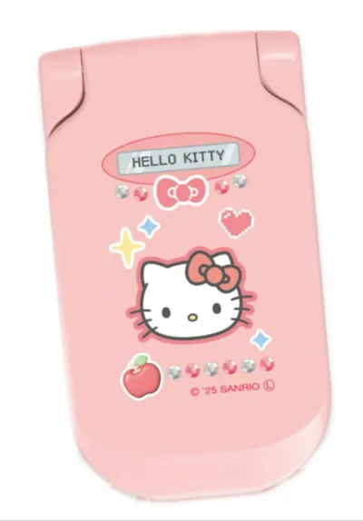 Sanrio Characters flip phone type compact mirror Hello Kitty mirror folding makeup cosmetics miscellaneous goods goods cute