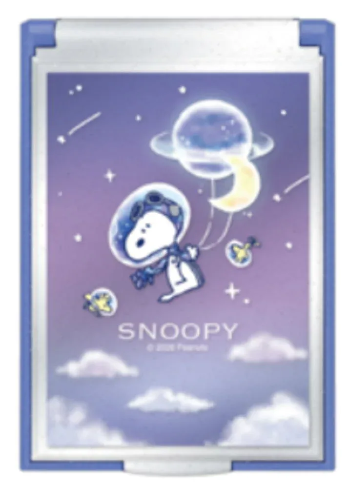 【送料無料】 【日本製】 スヌーピー SNOOPY カードミラーS 夜空 ウッドストック ピーナッツ すぬーぴー キャラクター 鏡 かがみ 折りたたみ コンパクト メイク 化粧 コスメ 雑貨 グッズ かわいい