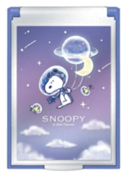 【送料無料】 【日本製】 スヌーピー SNOOPY カードミラーS 夜空 ウッドストック ピーナッツ すぬーぴー キャラクター 鏡 かがみ 折りたたみ コンパクト メイク 化粧 コスメ 雑貨 グッズ かわいい