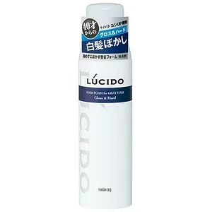 (株)マンダム LUCIDO ルシード 白髪用整髪フォーム グロス&ハード 185g 無香料 (白髪ぼかし)