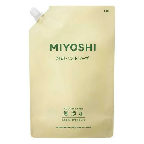 ミヨシ石鹸(株) 無添加せっけん 泡のハンドソープ スパウト 1L
