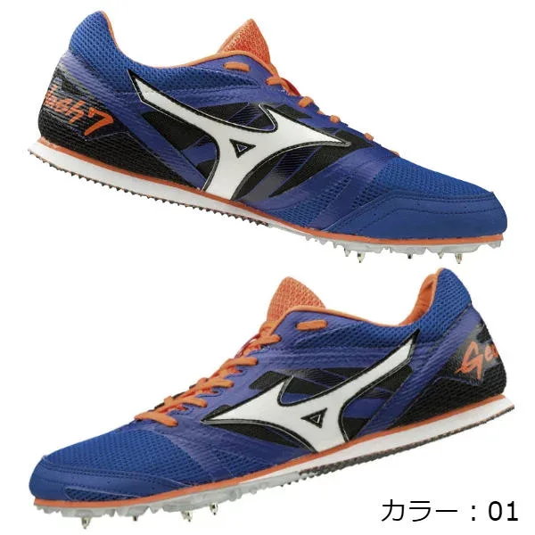 ミズノ(mizuno) ジオスプラッシュ 7 陸上スパイク (19SS) ブルー×ホワイト×オレンジ U1GA191401【決算P10】【SS2609】