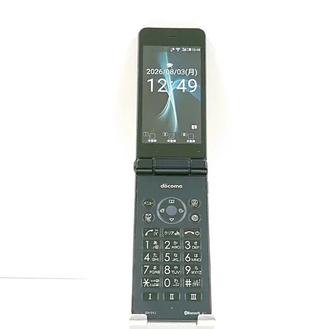 AQUOS ケータイ SH-01J ドコモ ブルーブラック 送料無料 本体 c20738 【中古】