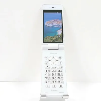 P-smart ケータイ P-01J ドコモ ホワイト 送料無料 本体 c20782 【中古】