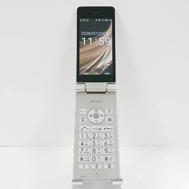 AQUOS ケータイ SH-02L ドコモ ゴールド 送料無料 本体 c21451 【中古】