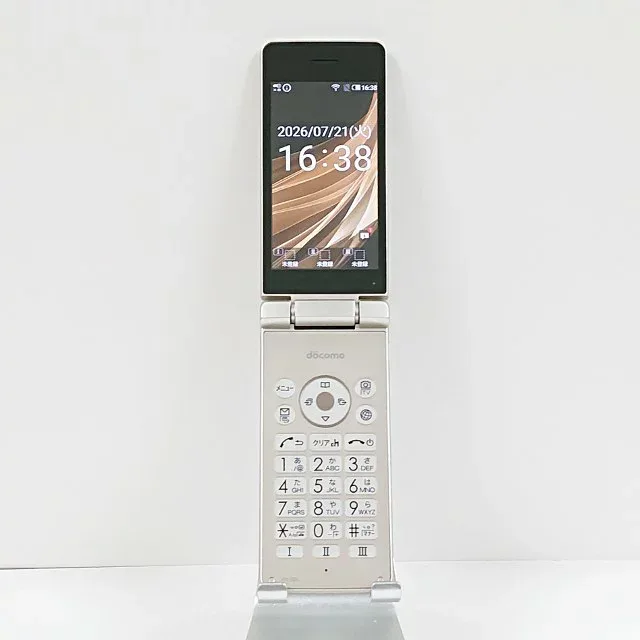 AQUOS ケータイ SH-02L ドコモ ゴールド 送料無料 本体 c21446 【中古】