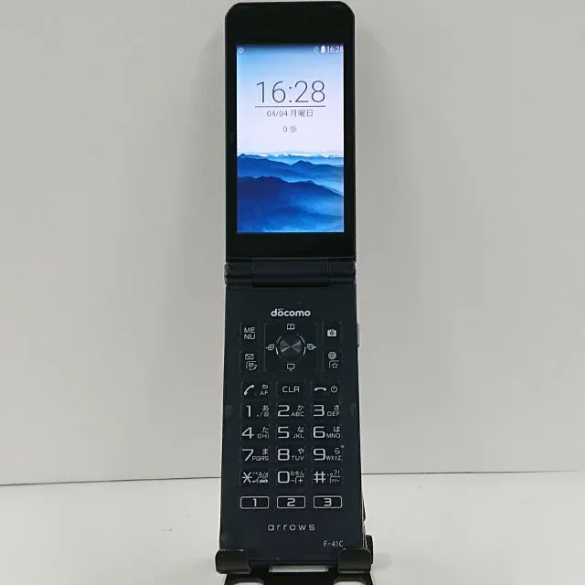 arrows ケータイ ベーシック F-41C ドコモ ネイビー 送料無料 本体 c23029 【中古】