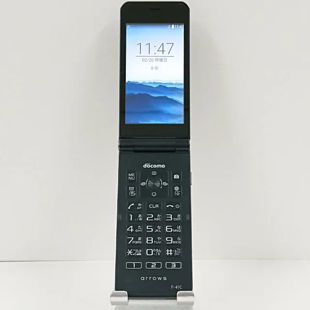 arrows ケータイ ベーシック F-41C ドコモ ネイビー 送料無料 本体 c23035 【中古】