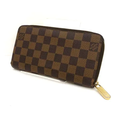 LOUIS VUITTON / ルイヴィトン ◆ジッピーウォレット ラウンドファスナー長財布 ダミエ N60015 【財布/サイフ/ウォレット/wallet/コイン】 ブランド【中古】