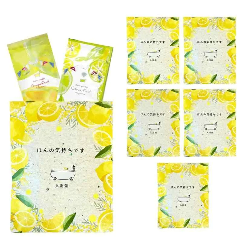 プチギフト 退職 入浴剤 2種×5セット ほんの気持ちです 個包装 お礼 Collegaro 5人分 プレゼント レモンパッケージ シトラス