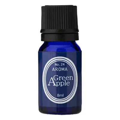 【4本以上でメール便送料無料】アロマエッセンス ブルーラベル グリーンアップル 8ml Aroma Essence Blue Label Green Apple No.24 正規品 ◆アロマオイル/ルームフレグランス