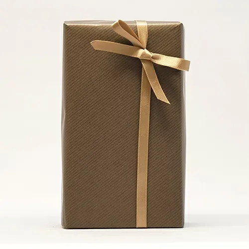 ギフトラッピング 包装紙(茶色+柄有り)+リボン【有料】 正規品 ◆プレゼント ギフト
