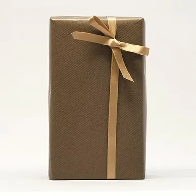 ギフトラッピング 包装紙(茶色+柄有り)+リボン【有料】 正規品 ◆プレゼント ギフト