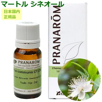 プラナロム マートル シネオール(マートル・ギンバイカ)10ml 精油 | アロマテラピー ケモタイプ エッセンシャルオイル 正規品 国内成分分析・残留農薬検査済 100%天然 無添加 オーガニック アロマオイル PRANAROM 健草医学舎 KENSO 【送料無料】