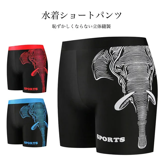 【送料無料】水泳パンツ メンズ トランクス ショートパンツ 水着 海パン 立体 スイムパンツ 短パン ストレッチ おしゃれ 男性 スイミング ショーパン 水着パンツ リゾート サーフパンツ ビーチウェア ボトムス スイムウェア 水泳服 ブラック 黒