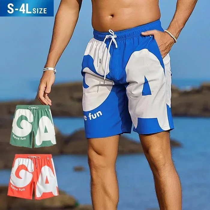 Swimsuit Men's Surf Pants Blue Pink Green S M L 2L 3L 4L Sea Shorts Surf Shorts Board Shorts Half Pants Large Size Knee Length Knee Length Pool Sea Beach Surfing Sauna Stylish Amphibious Absorbent Quick Drying Chlorine Resistant UV Protection Long
