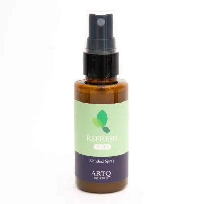ARTQ ORGANICS リフレッシュ ブレンド精油スプレー 50mL Day & Night デイ&ナイト オーガニック 精油 アロマスプレー ルームスプレー ミスト アルコールフリー アロマティーク