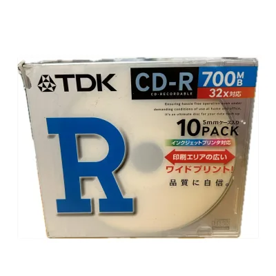【終売】 訳あり【TDK】CD-R 700MB 32x対応 5mmケース入り 10PACK インクジェットプリンタ対応