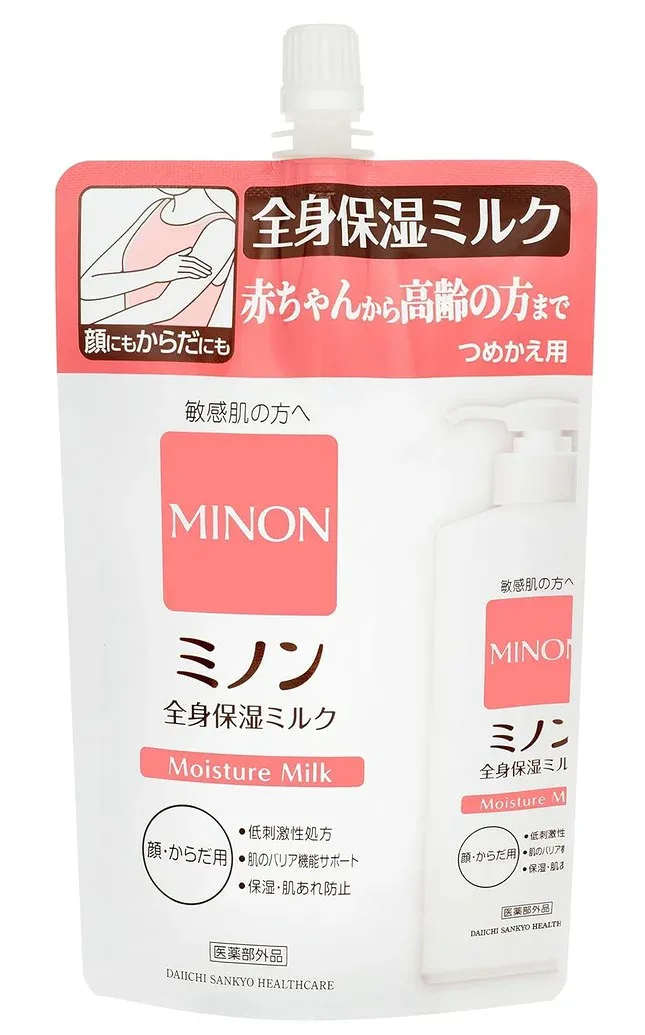 【医薬部外品】第一三共 ミノン 全身保湿ミルク つめかえ用 320ml 2個セット【送料無料/メール便】敏感肌・顔・からだ用