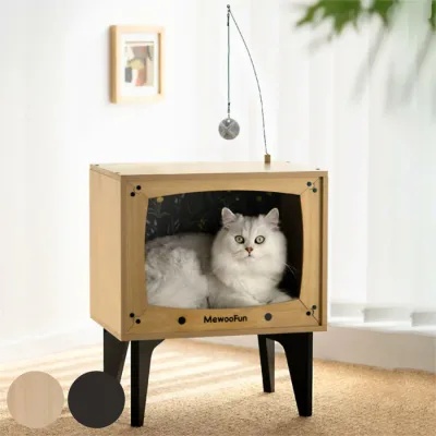 レトロなテレビルームペットハウス(猫ハウス、ペットハウス、おしゃれなインテリア)