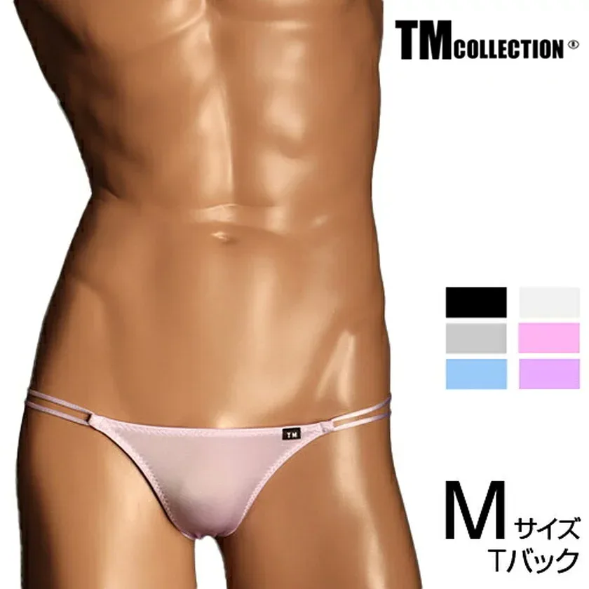Mサイズ メンズTバック TMコレクション Shiny smooth Wループ TB メンズ Tバック 下着 パンツ アンダーウェア TM Collection